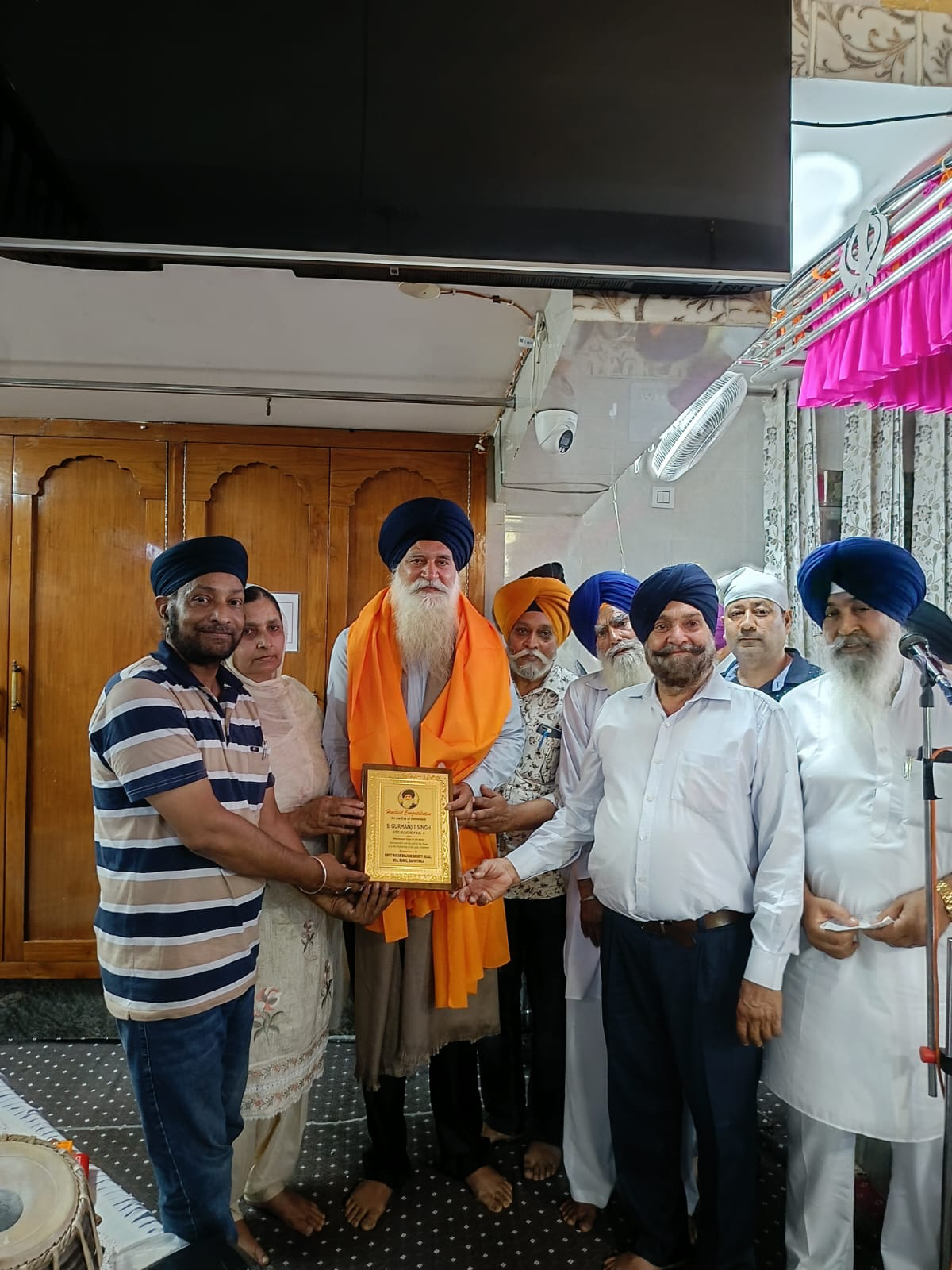 Honored to Sardar Gurmanjit Singh who retired from the Rail Coach Factory: Pradhan Goldi.